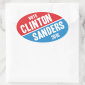Ovale Sticker de Clinton Sanders (Sac)