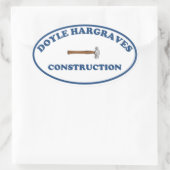 Ovale Sticker de construction Doyle Hargrave (Sac)