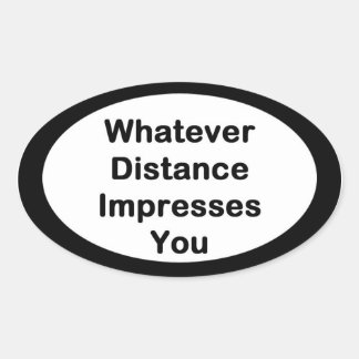 Ovale Sticker de course à distance