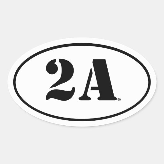 Ovale Sticker de deuxième amendement (Devant)