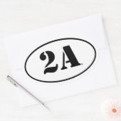 Ovale Sticker de deuxième amendement (Enveloppe)