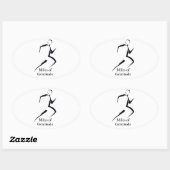 Ovale Sticker de fenêtre Miles de Gratitude (Feuille)