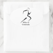 Ovale Sticker de fenêtre Miles de Gratitude (Sac)