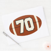 Ovale Sticker de football numéro 70 (Enveloppe)