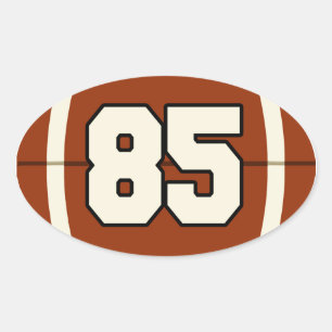 Ovale Sticker de football numéro 85