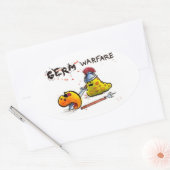Ovale Sticker de guerre de germe (Enveloppe)