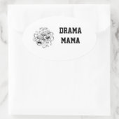 Ovale Sticker de la maman dramatique (Sac)