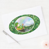 Ovale Sticker de la Saint Patrick (Enveloppe)