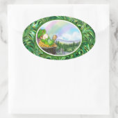 Ovale Sticker de la Saint Patrick (Sac)