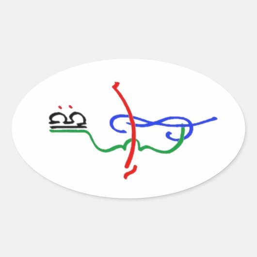 Ovale Sticker de logo Musicale (Devant)