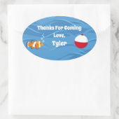 Ovale Sticker de Merci à un parti pour O-Fish (Sac)