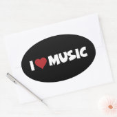 Ovale Sticker de musique I [Heart] (Enveloppe)