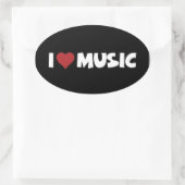 Ovale Sticker de musique I [Heart] (Sac)