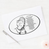 Ovale Sticker de prière des Apôtres (Enveloppe)