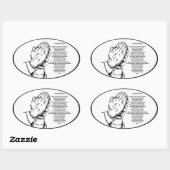 Ovale Sticker de prière des Apôtres (Feuille)