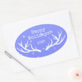 Ovale Sticker de vacances Oh Deer (Enveloppe)