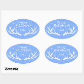 Ovale Sticker de vacances Oh Deer (Feuille)