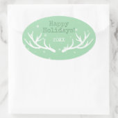 Ovale Sticker de vacances Oh Deer (Sac)