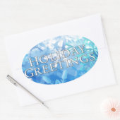 Ovale sticker de voeux de vacances (Enveloppe)