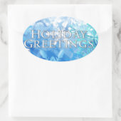 Ovale sticker de voeux de vacances (Sac)