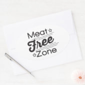 Ovale Sticker de zone sans viande (Enveloppe)