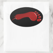 Ovale Sticker d'empreinte sanglante gauche (Sac)