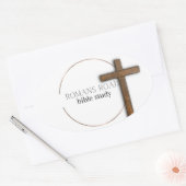 Ovale Sticker d'étude de la Bible de route Romans (Enveloppe)