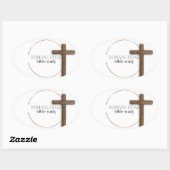 Ovale Sticker d'étude de la Bible de route Romans (Feuille)