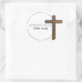 Ovale Sticker d'étude de la Bible de route Romans (Sac)