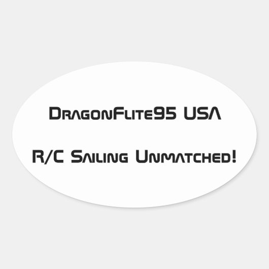 Ovale Sticker DragonFlite 95 USA (Devant)
