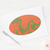 Ovale Sticker Dragons (Enveloppe)