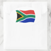 Ovale Sticker Drapeau Afrique du Sud (Sac)