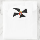 Ovale Sticker Drapeau Ceuta (Sac)