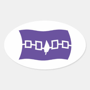 Ovale Sticker Drapeau Confederacy Iroquois