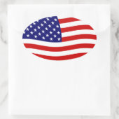 Ovale Sticker Drapeau des États-Unis (Sac)