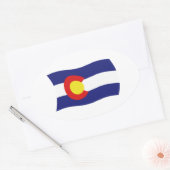 Ovale Sticker Drapeau du Colorado (Enveloppe)