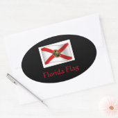 Ovale Sticker Drapeau Floride (Enveloppe)