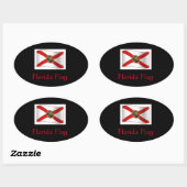 Ovale Sticker Drapeau Floride (Feuille)