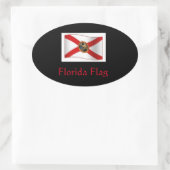 Ovale Sticker Drapeau Floride (Sac)