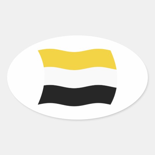 Ovale Sticker Drapeau Garifuna (Devant)