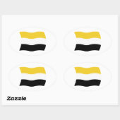 Ovale Sticker Drapeau Garifuna (Feuille)
