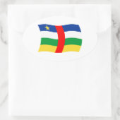 Ovale Sticker Drapeau République Centrafricaine (Sac)