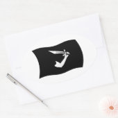 Ovale Sticker Drapeau Thomas Tew (Enveloppe)
