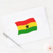 Ovale Sticker du drapeau du Ghana (Enveloppe)