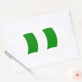 Ovale Sticker du drapeau du Nigeria (Enveloppe)