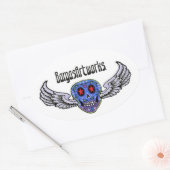 Ovale Sticker du logo BargasArtworks (Enveloppe)