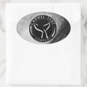 Ovale Sticker du logo de badge noir et blanc (Sac)