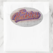 Ovale Sticker du logo du groupe Hucksters (Sac)