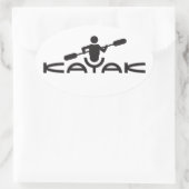 Ovale Sticker du logo Kayak (Sac)