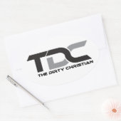 Ovale Sticker du logo TDC (Enveloppe)